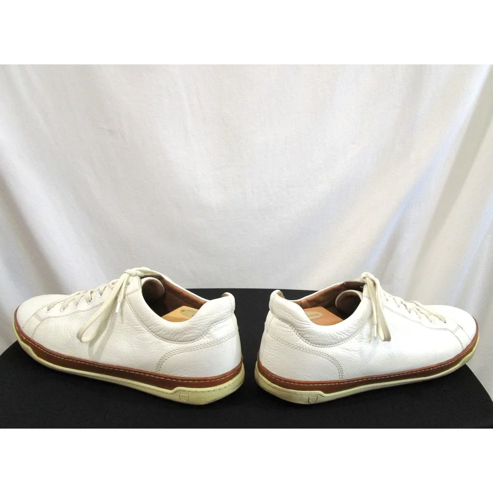 Allen Edmonds Porter Derby Low Top White Leather Sneaker Men Sz 14 D